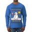 Just A Little Meltdown, Ugly Christmas Sweater Mens Long Sleeve Shirt