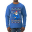 Santa Stands On Christmas, Ugly Christmas Sweater Mens Long Sleeve Shirt