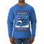 Tralalero Fa La La Brainrot, Ugly Christmas Sweater Mens Long Sleeve Shirt