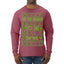 Tis the Season to Be Brat Green Text, Xmas Viral Meme Music Rave Concert Merch Ugly Christmas Sweater Mens Long Sleeve Shirt