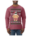 Ask Your Mom If I'm Real Funny, Funny Dirty Inappropriate Censored Santa Claus Ugly Christmas Sweater Mens Long Sleeve Shirt
