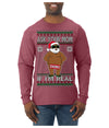 Ask Your Mom If I'm Real Funny Black Santa Claus Censored Ugly Christmas Sweater Mens Long Sleeve Shirt