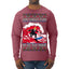 Oh What Fun It Is to Ride Donald Trump Red Wave Landslide Ugly Christmas Sweater Mens Long Sleeve Shirt
