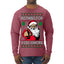 Nothing For You Whore Funny Vulgar Santa Claus Ugly Christmas Sweater Mens Long Sleeve Shirt