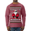 Santa Is Him Funny Gen Z Viral Meme Shades Slang Ugly Christmas Sweater Mens Long Sleeve Shirt