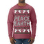 Peace On Earth Funny Xmas Cute Pink Angel Cross Ugly Christmas Sweater Mens Long Sleeve Shirt
