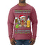 Arriba Abajo Al Centro Pa'Dentro Cheers to Health Salud Ugly Christmas Sweater Mens Long Sleeve Shirt