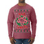Hail Santa Funny Satanic Candy Devil Heavy Metal Satan Ugly Christmas Sweater Mens Long Sleeve Shirt