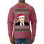 Merry Creedmas Office Humor TV  Ugly Christmas Sweater Mens Long Sleeve Shirt