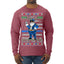 Santa Backs The Blue Pro Police Santa Claus Ugly Christmas Sweater Mens Long Sleeve Shirt