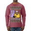 Holiday Armadillo Part Jewish TV Show Ugly Christmas Sweater Mens Long Sleeve Shirt
