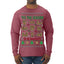 Tis' The Season To Be Naughty Unisex Ugly Christmas Sweater Mens Long Sleeve Shirt