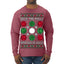 Deck the Halls with Bocce Balls, Funny Classic Italy Italian Sports Ugly Christmas Sweater Mens Long Sleeve Shirt