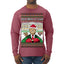 Make America Lit Again Funny Trump 2024 White House MAGA Ugly Christmas Sweater Mens Long Sleeve Shirt