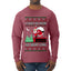 I Could Go Down All Night Long, Ugly Christmas Sweater Mens Long Sleeve Shirt