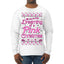 Dreaming Of A Pink Chirstmas Girly Woman Movie Party Ugly Christmas Sweater Mens Long Sleeve Shirt