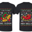 I Like To Jingle Her Bells, I Like To Ride His Sleigh Sweater Girlfriend Boyfriend Gift His and Hers Matching Ugly Christmas Couple T-Shirt