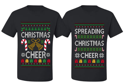 Spreading Christmas Cheer Sweater Girlfriend Boyfriend Gift His and Hers Matching Ugly Christmas Couple T-Shirt