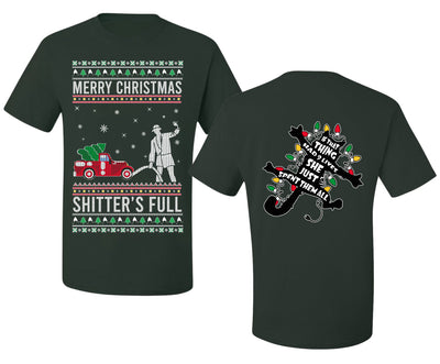 Christmas Vacation Merry Christmas Shitter's Full Ugly Christmas Front and Back Sweater Men's T-Shirt