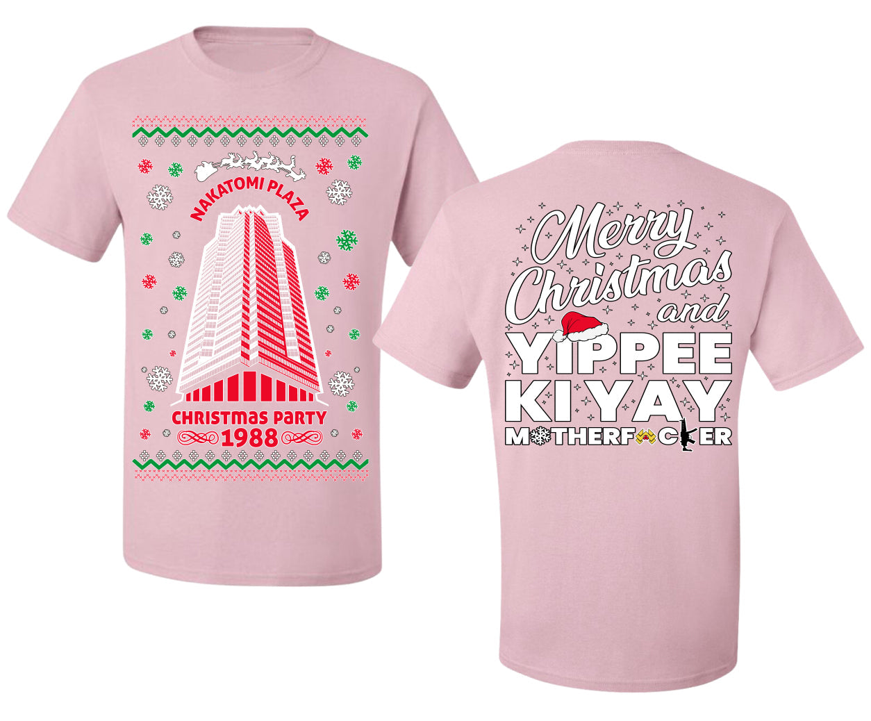Nakatomi Plaza Christmas Party 1988 Ugly Christmas Front and Back Sweater Men's T-Shirt