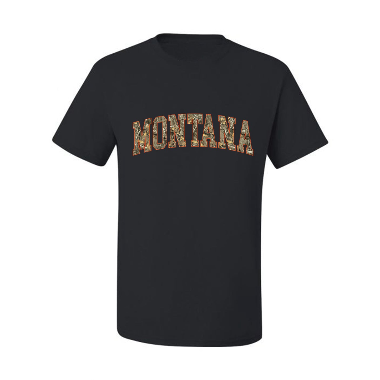 Montana  Camo Fill Orange Outline Sweater, Unisex Men's T-Shirt