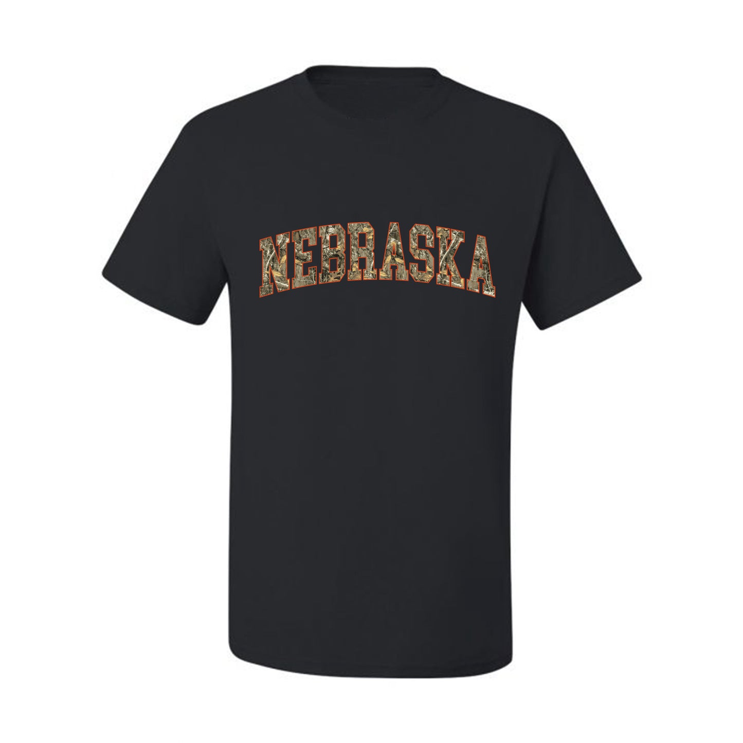 Nebraska  Camo Fill Orange Outline Sweater, Unisex Men's T-Shirt