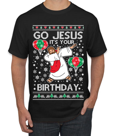 Go Jesus It's Your Birthday Ugly Christmas Sweater Men's T-Shirt