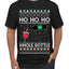 Ho Ho Ho Whole Bottle Wine Spirits Ugly Christmas Sweater Men's T-Shirt