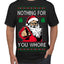Nothing For You Whore Funny Vulgar Santa Claus Ugly Christmas Sweater Men's T-Shirt