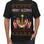 Merry Glizzmas, Funny Glizzy Hot Dog Baby Jesus Catholic Nativity, Fast Food Mustard Condiment Glizzys Humor Ugly Christmas Sweater Men's T-Shirt