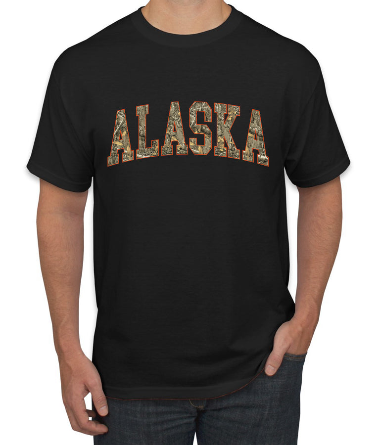 Alaska  Camo Fill Orange Outline Sweater, Unisex Men's T-Shirt
