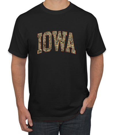 Iowa  Camo Fill Orange Outline Sweater, Unisex Men's T-Shirt