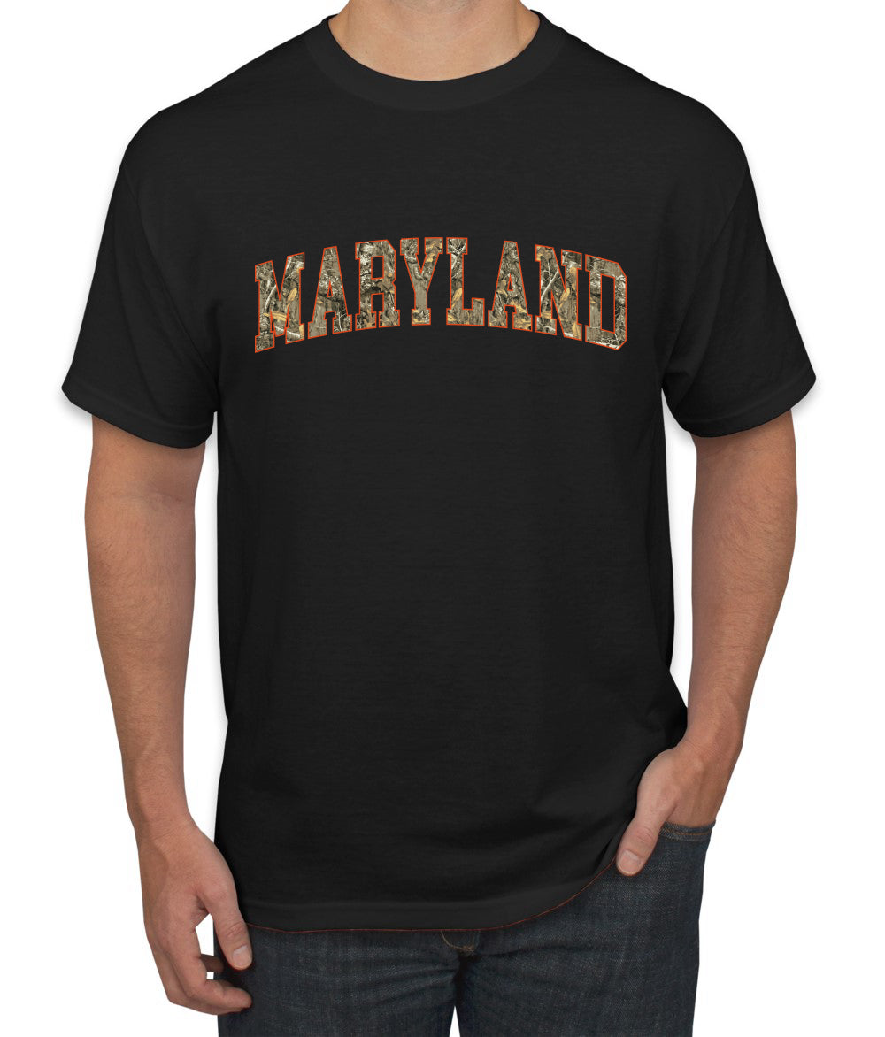 Maryland  Camo Fill Orange Outline Sweater, Unisex Men's T-Shirt