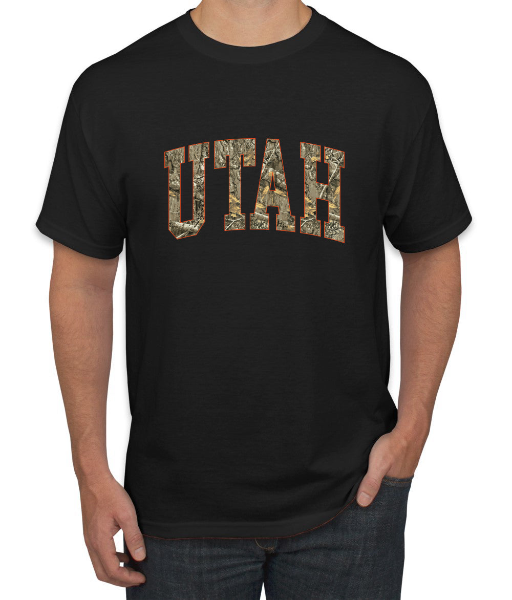 Utah  Camo Fill Orange Outline Sweater, Unisex Men's T-Shirt