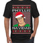 Office Phyllis Navidad Happy Holiday Ugly Christmas Sweater Men's T-Shirt