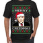 Merry Creedmas Office Humor TV  Ugly Christmas Sweater Men's T-Shirt