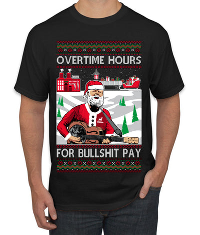 Overtime Hours Rich Men North of Richmond Ugly Christmas Sweater Men's T-Shirt