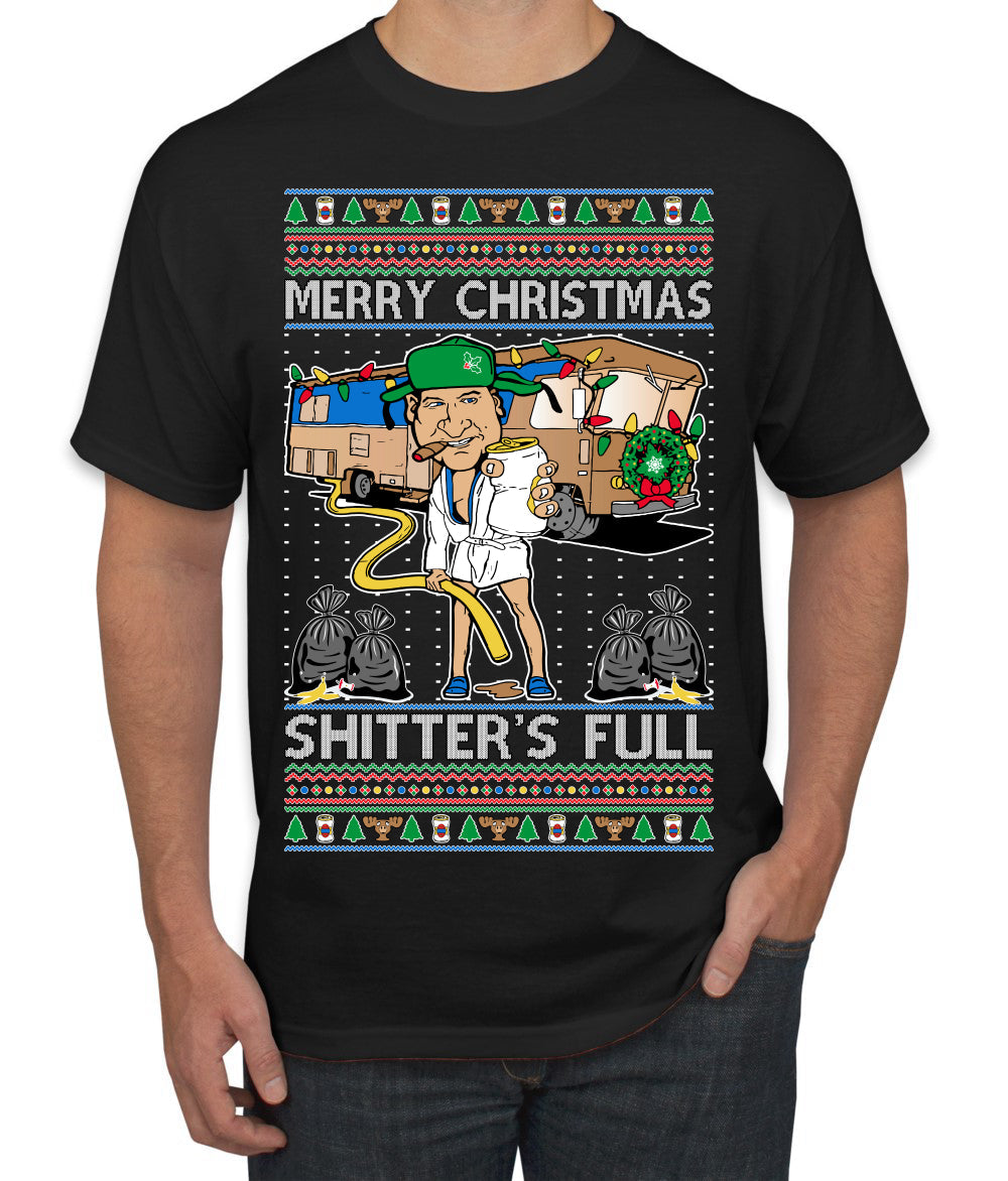 Merry Christmas Shitter's Full Ugly Christmas Sweater Men's T-Shirt