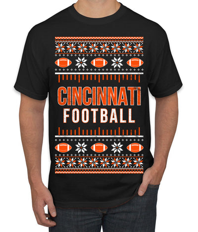 City of Cincinnati CIN American Football Fantasy Fan Ugly Christmas Sweater Unisex Crewneck Sweatshirt