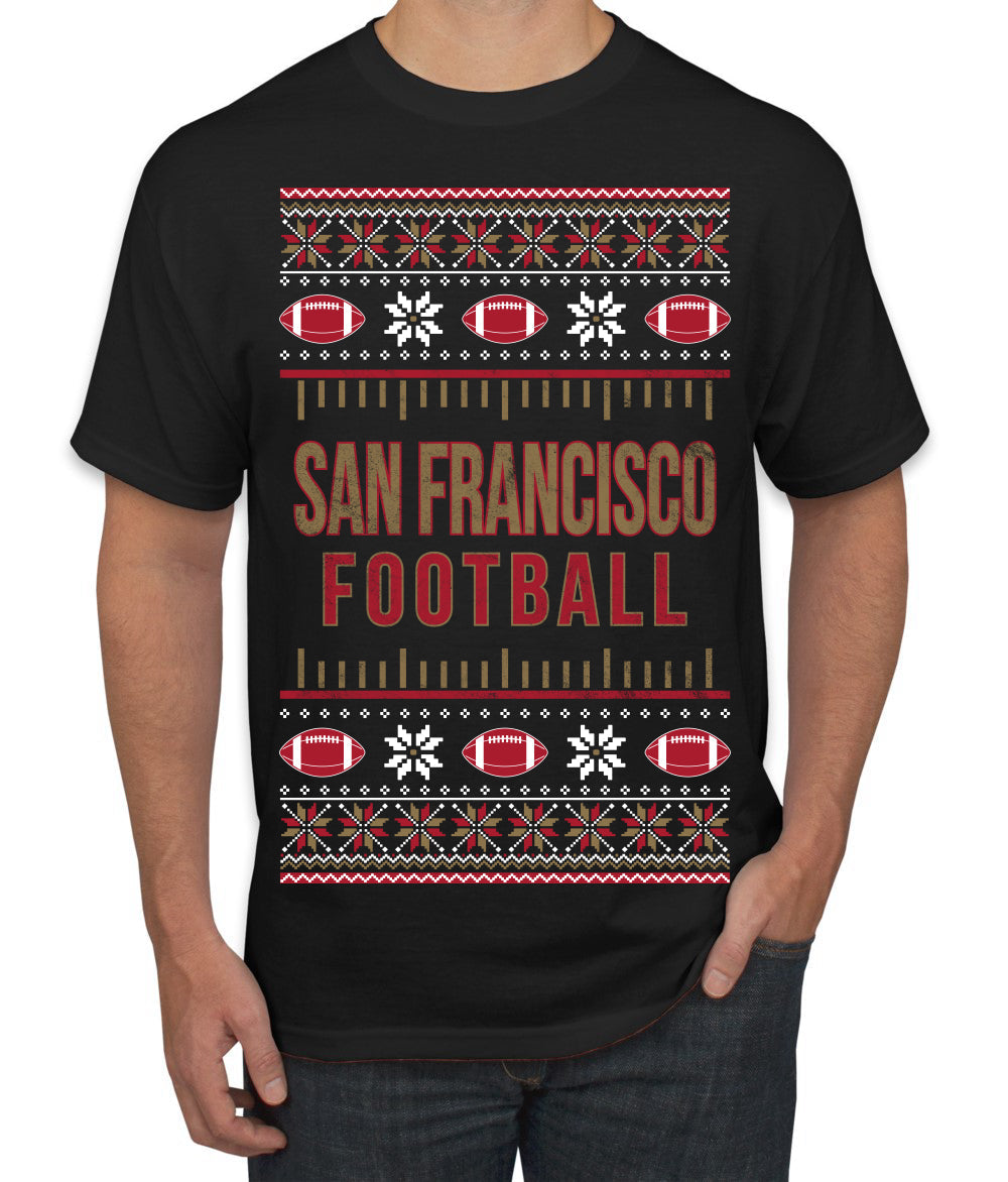 City of San Francisco SF American Football Fantasy Fan Ugly Christmas Sweater Unisex Crewneck Sweatshirt