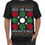 Deck the Halls with Bocce Balls, Funny Classic Italy Italian Sports Ugly Christmas Sweater Men's T-Shirt