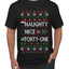 Naughty Nice 41, Ugly Christmas Unisex Sweater List, Extra Festive, Ugly Christmas Sweater Men's T-Shirt