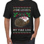 She Loves my Yule Log, Ugly Christmas Sweater Men's T-Shirt