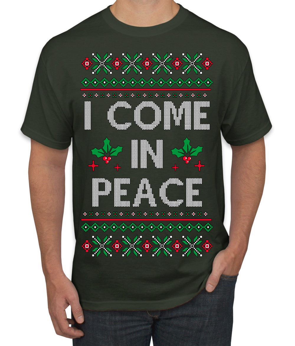 I Come in Peace Ugly Christmas Sweater Men's T-Shirt