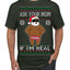 Ask Your Mom If I'm Real Funny Black Santa Claus Censored Ugly Christmas Sweater Men's T-Shirt