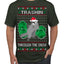 Trashin Through the Snow Funny Trash Panda Raccoon Meme Ugly Christmas Sweater Men's T-Shirt