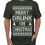 Merry Drunk I'm Christmas Beer Wine Drinking Holiday Humor  Ugly Christmas Sweater Men's Graphic T-Shirt