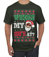 Where My Ho's At? Ugly Christmas Sweater Men's T-Shirt