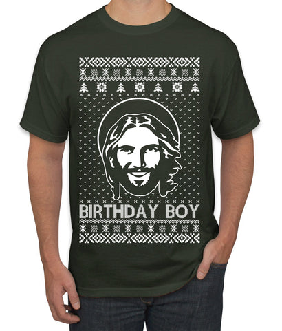 Birthday Boy Jesus Christ Ugly Christmas Sweater Men's T-Shirt