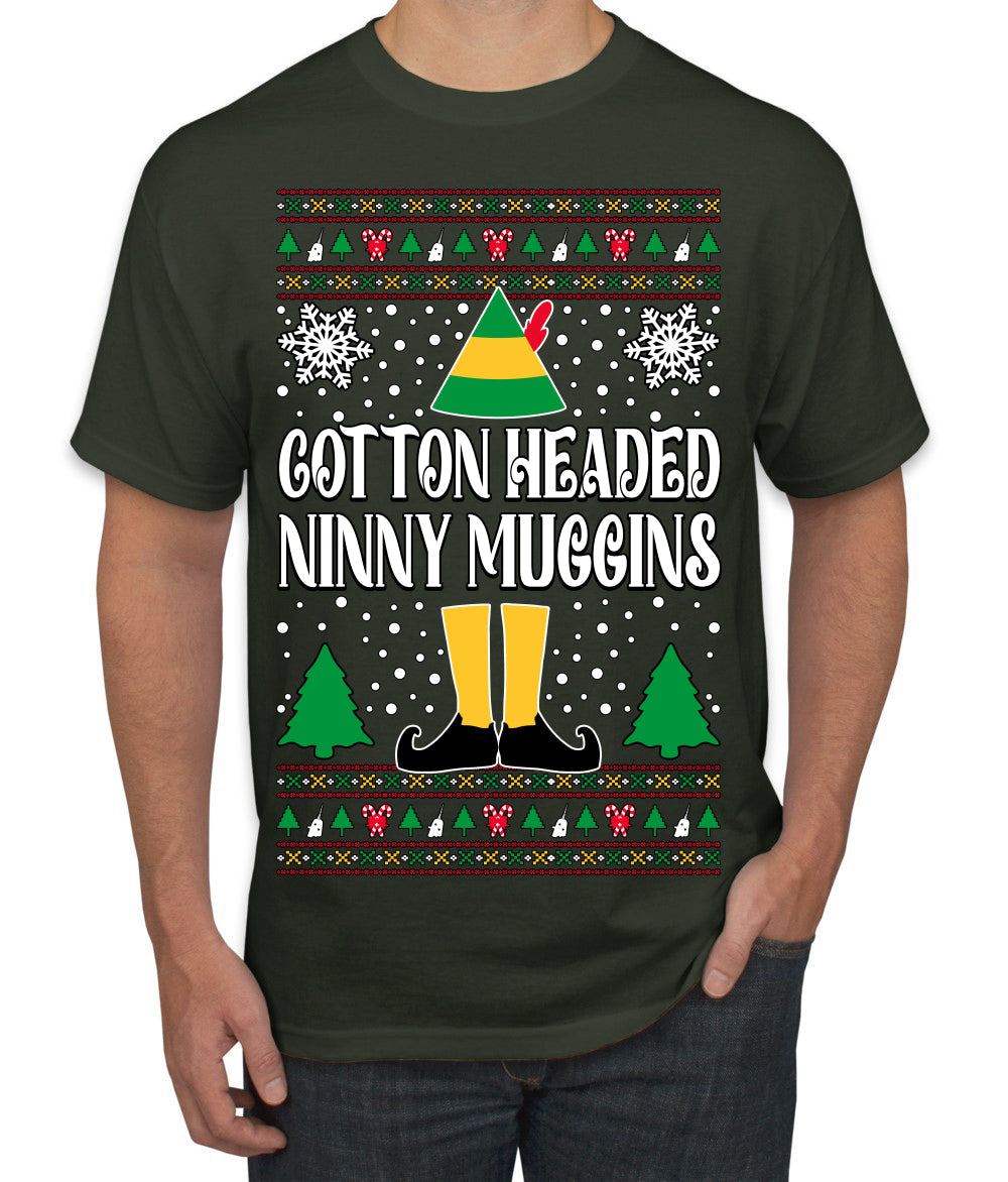Cotton Headed Muggins Christmas Movie Quote  Ugly Christmas Sweater Men's T-Shirt